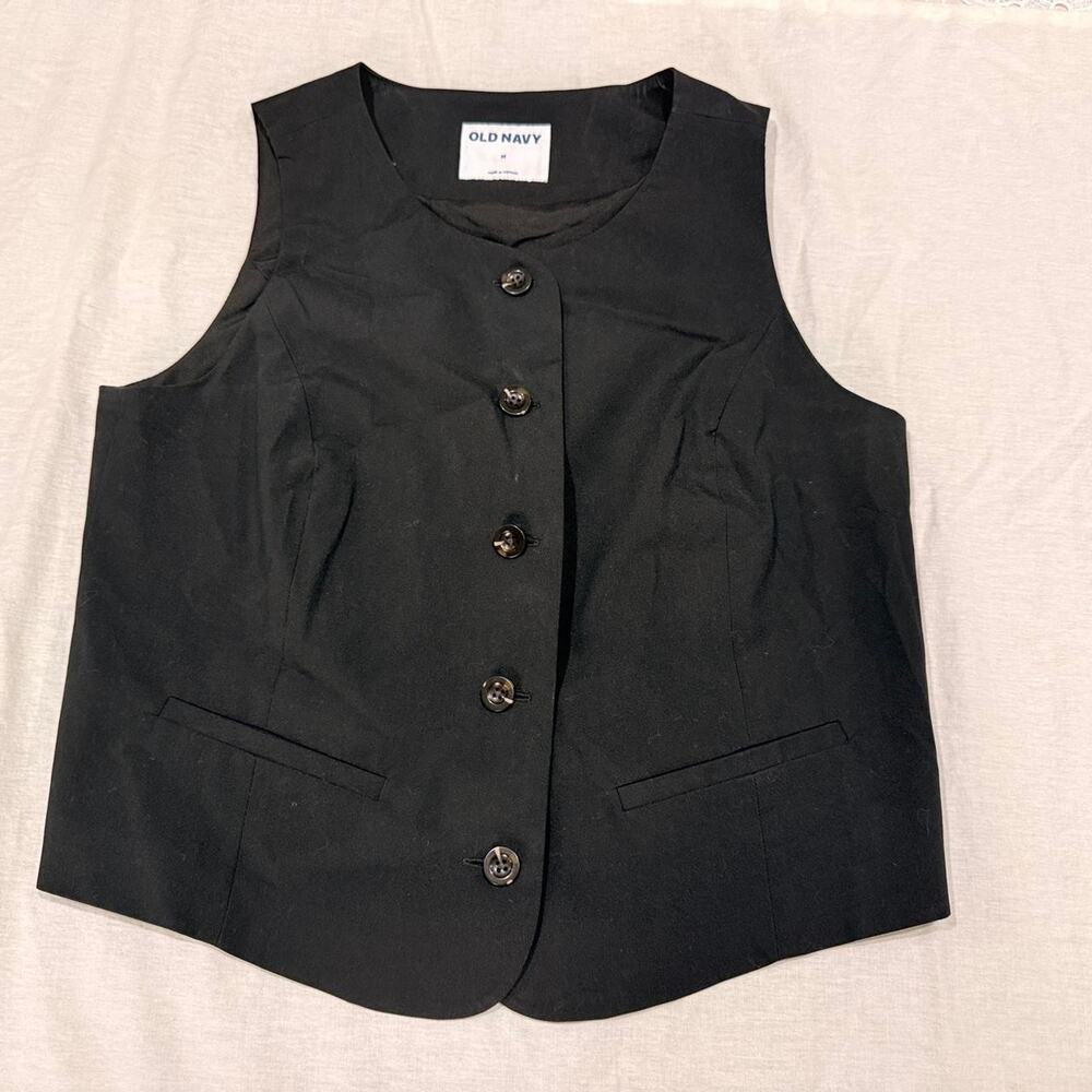 Old Navy Polished High Tailored Button Vest- size medium